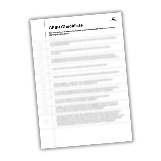 Checkliste GPSR Produktsicherheitsverordnung